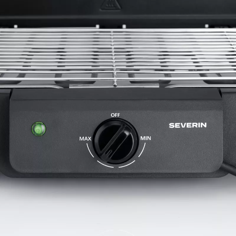 Tisch-Elektrogrill SEVERIN PG 8594 — 2000 W, rechteckiger Rost, schwarz