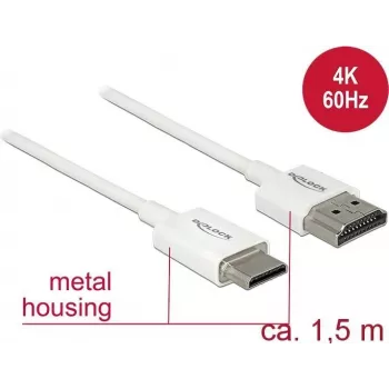 HDMI-Kabel DeLOCK 85143 1.5m HDMI Typ A Typ C Weiß