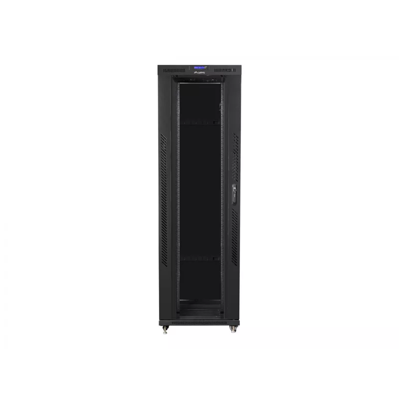 Lanberg FF01-8242-12BL Rack-Schrank 42U freistehender Schrank Schwarz