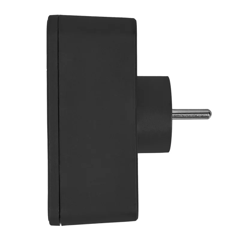 Power Splitter MACLEAN MCE249 F/B – 2 AC-Steckdosen (16A + 6A) mit 2×USB-A und 2×USB-C PD 20W, EU-Stecker, schwarz