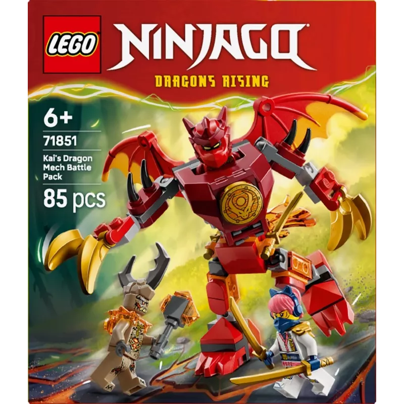 LEGO NINJAGO 71851 Kais Drachen-Mech-Battle-Pack