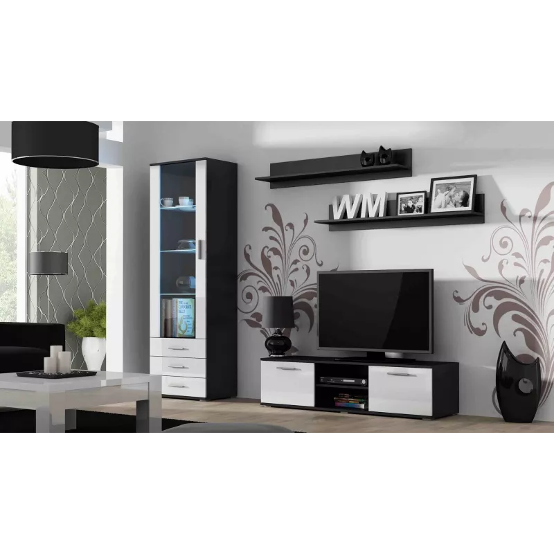 Cama TV-Ständer SOHO 140 schwarz/weiß glänzend