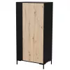 Wardrobe cama meble Cama v, schwarzer Rahmen, 4 Regale, 900×550×1840 mm