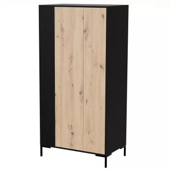 Wardrobe cama meble Cama v, schwarzer Rahmen, 4 Regale, 900×550×1840 mm
