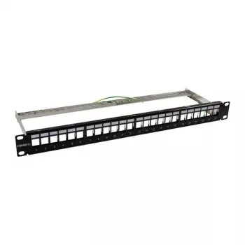 Keystone, Modulträger, 48,30 cm (19) Patchpanel für 24x TP-Module, 1HE, schwarz (S216320)