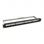 Keystone, Modulträger, 48,30 cm (19) Patchpanel für 24x TP-Module, 1HE, schwarz (S216320)