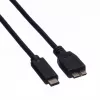 ROLINE - USB-Kabel - USB Typ C (M) auf Micro-USB Typ B (M) - 50 cm - Schwarz (11.02.9005)