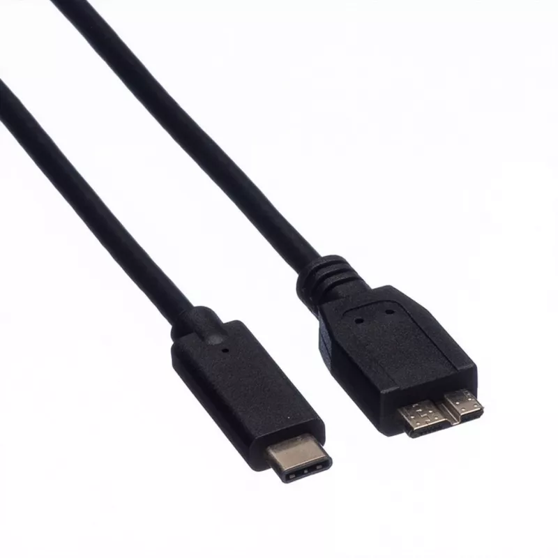 ROLINE - USB-Kabel - USB Typ C (M) auf Micro-USB Typ B (M) - 50 cm - Schwarz (11.02.9005)