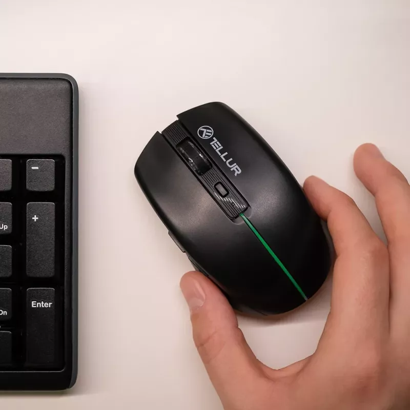 Tellur Silent Click Wireless Maus Schwarz
