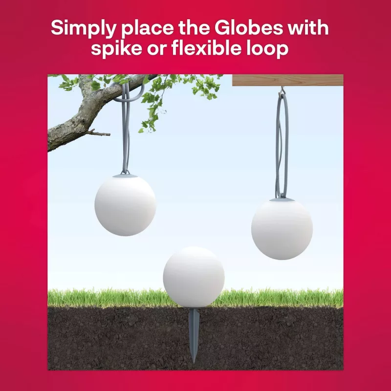 Outdoor Smart Globe Light Colour 3er-Pack, LED-Licht ersetzt 33 Watt