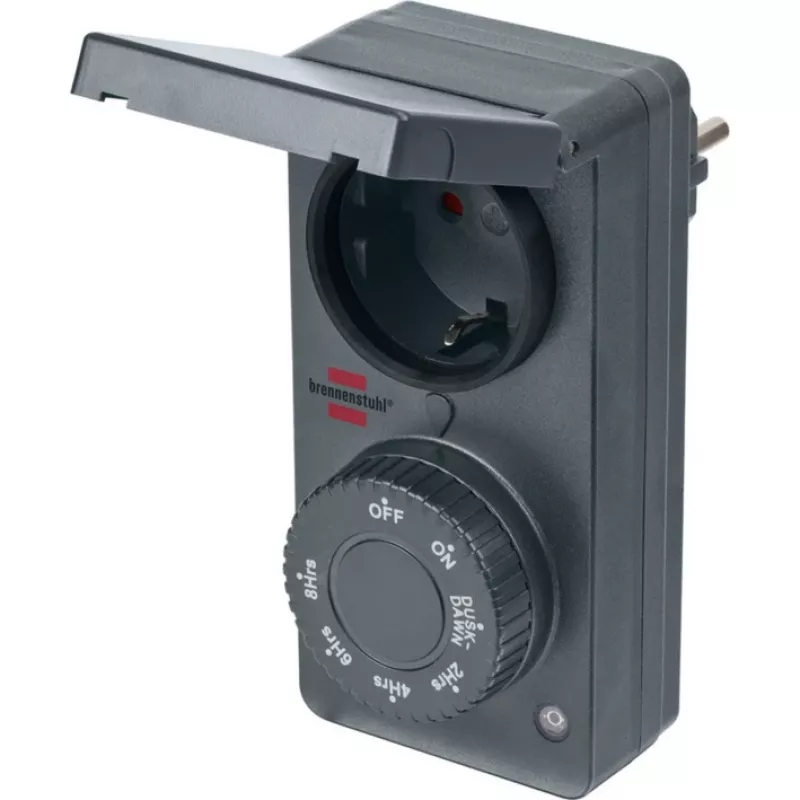 Zeitschaltuhr mit Dämmerungssensor DDT IP 44 anthrazit