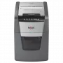 Aktenvernichter REXEL Optimum AutoFeed+ 100X — 100-Blatt automatische Zufuhr, 4 x 28 mm Kreuzschnitt, 34 L Auffangbehälter, Aluminium