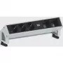 Steckdosenleiste Bachmann DESK 2 0,2 m 3 AC-Steckdosen Schwarz Edelstahl