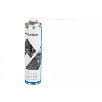 Druckluftspray LANBERG CG-600FL-001 — 600 ml, zur PC-Reinigung, Schwarz/Blau/Weiß
