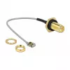 Koaxialkabel DeLOCK 89926 0,1 m SMA MHF I LK Schwarz Grau