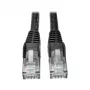 Eaton Tripp Lite Serie Cat6 Gigabit Snagless Molded (UTP) Ethernet-Kabel (RJ45 M/M), PoE, Schwarz, 1,52 m - Patchkabel - RJ-45 (M) zu RJ-45 (M) - 1,52 m - UTP - CAT 6 - Moulded
