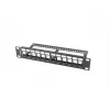 Rack-Blindplatte LANBERG PPKS-9112-B, 12-Port, 1HE, Metall, grau, 254×44,5×99,3 mm