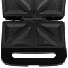 Sandwichmaker Adler AD 3076 — 1000 W kompakter Tisch-Sandwichmaker, schwarz/silber