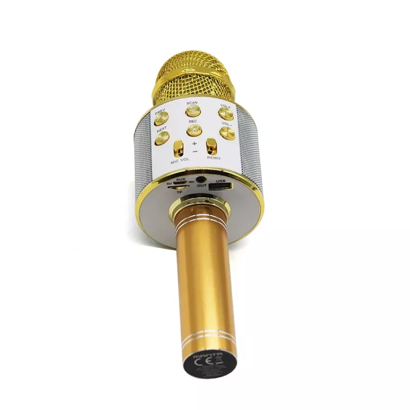 Mikrofon MANTA MIC10-G Gold Niere tragbar — Kondensator-Niere, Handdesign