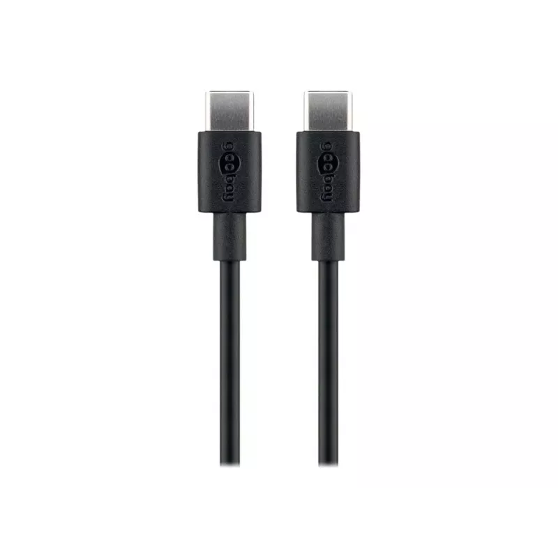 Wentronic goobay - USB-Kabel - USB-C (M) auf USB-C (M) - USB 2.0 3 A - 0,5 m - Schwarz (66316)