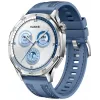 Smartwatch HUAWEI WATCH GT5 46mm – 1,43 Zoll AMOLED, GPS, 524 mAh, Edelstahlgehäuse, blaues gewebtes Armband
