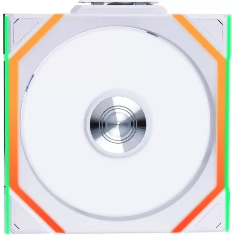 120mm Lian Li UNI FAN SL-INF Wireless ARGB PWM — Weiß, modulares magnetisches Lüftersystem