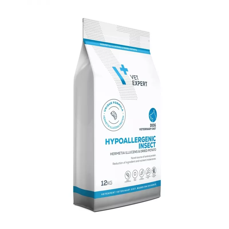 VET EXPERT Veterinary Diet Hypoallergenic Insect Dog - Trockenfutter für Hunde - 12 kg