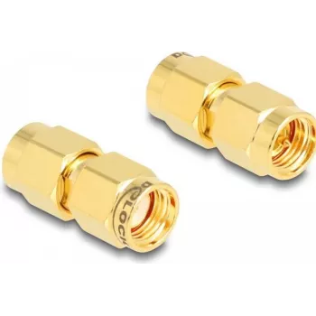 DeLOCK Adapter RP-SMA-Stecker auf SMA-Stecker C6801 Steckertyp SMA Durchmesser 9 mm