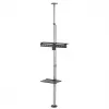 Maclean MC-791N Teleskop-Boden-Decken-TV-Halterung mit Ablage, 37–70 Zoll, 30 kg