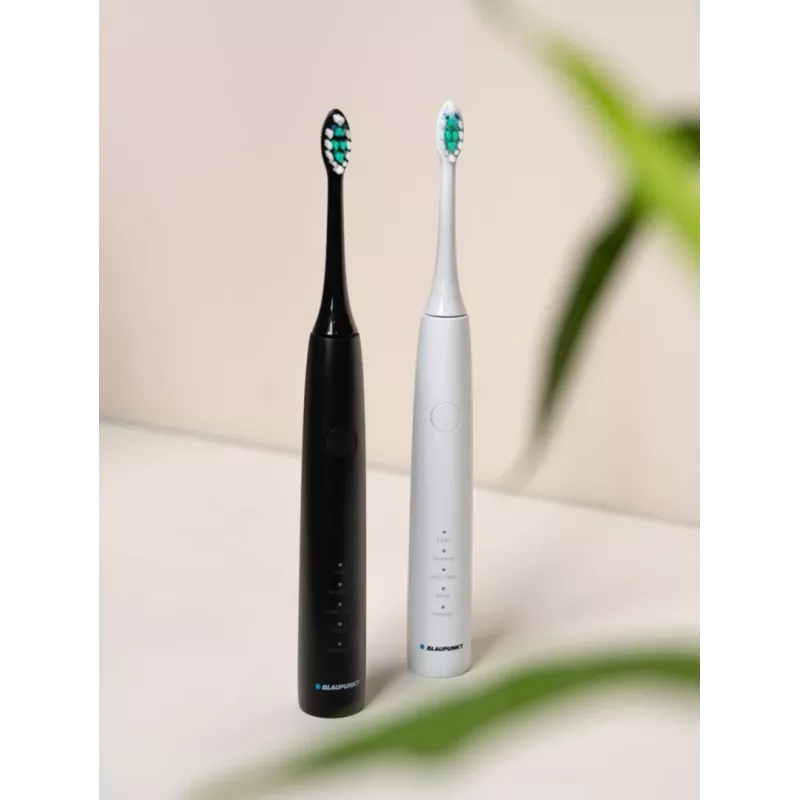 Schallzahnbürsten-Set BLAUPUNKT DTS201SET — 2 Griffe, 6 Bürstenköpfe, 36.000 Bewegungen/Min., 5 Modi, Li-Ion wiederaufladbar