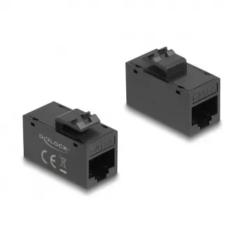 DeLOCK 90638 Keystone-Modul Flach Schwarz RJ-45