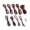 Stromkabelsatz CableMod PRO Series ModMesh C-Series für Corsair RMi/RMx — Schwarz/Rot ummantelte Kabel