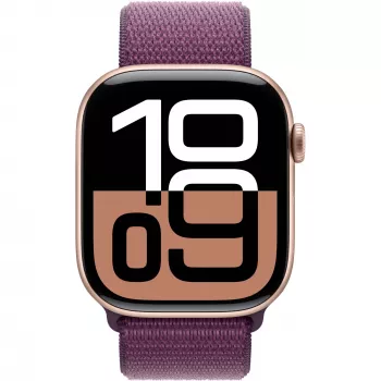 Apple Watch Series 10 Aluminium-Gehäuse GPS + Cellular 46mm Roségold Sport Loop Plum