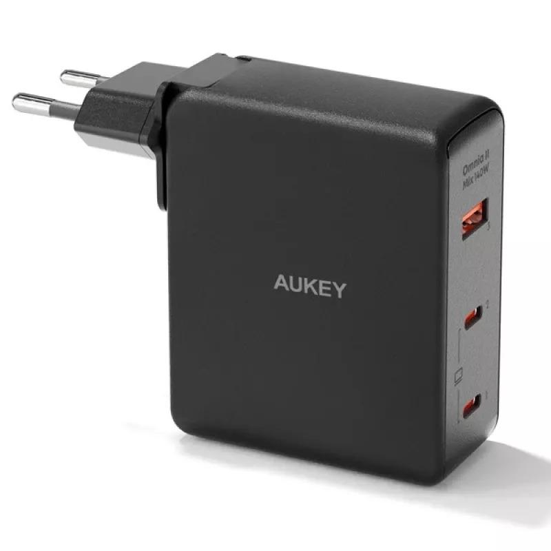 Wandladegerät Aukey PA-B7O, 3×USB, GaN-Technologie