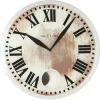 NeXtime Uhr 8162 Romana, Ø43 cm, Wand, Weiß