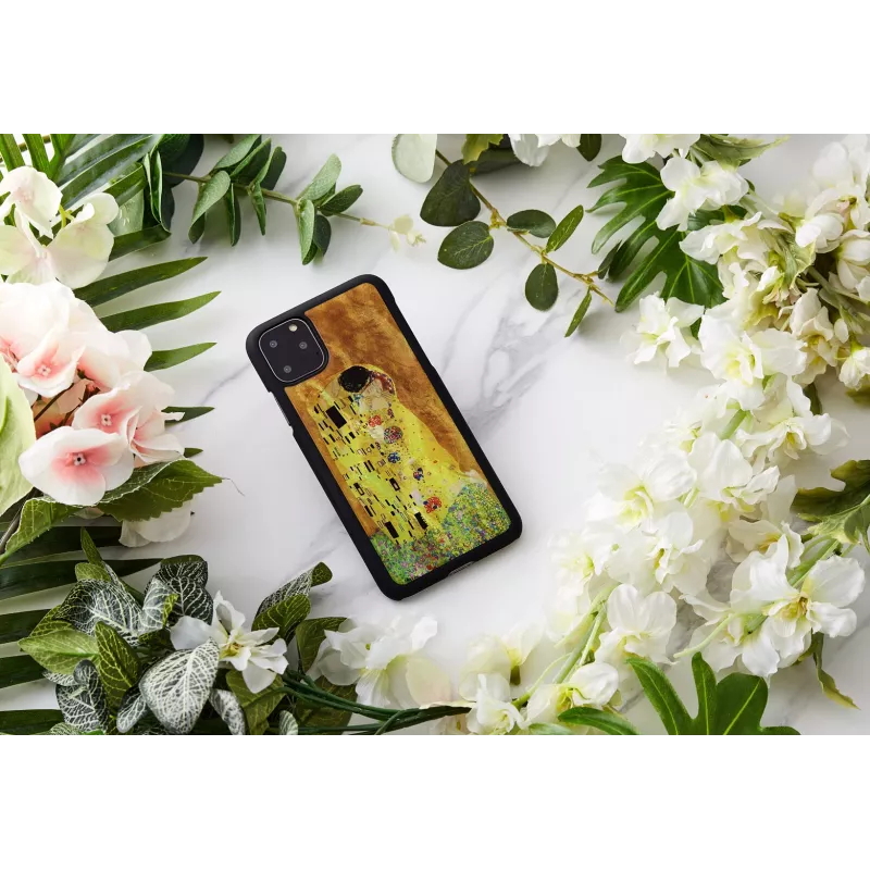 Smartphone-Hülle iKins für iPhone 11 Pro Max – schwarzes Kuss-Design, Schutzcover