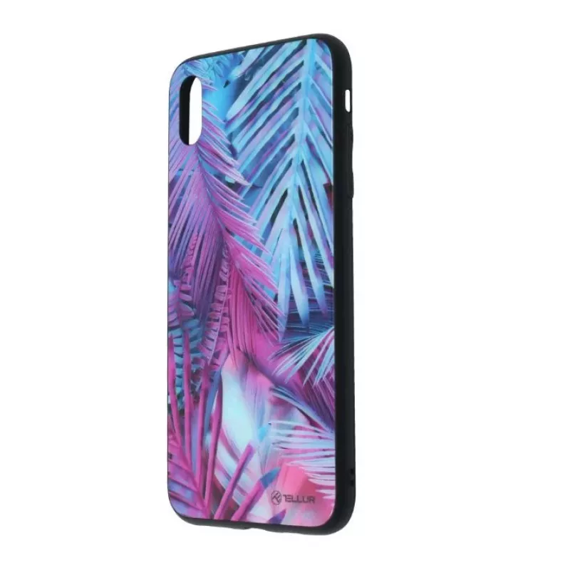 Schutzhülle aus Glas Tellur für iPhone XS Max mit gedrucktem Palmen-Design