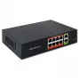 Netzwerk-Switch QOLTEC FAST Ethernet PoE 8xRJ45 mit 2xRJ45 Uplink