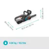 Akku-Kettensäge PowerSaw 250/18V P4A Ready-To-Use Set (Grau/Türkis, Li-Ion Akku 2,5Ah P4A, POWER FOR ALL ALLIANCE)