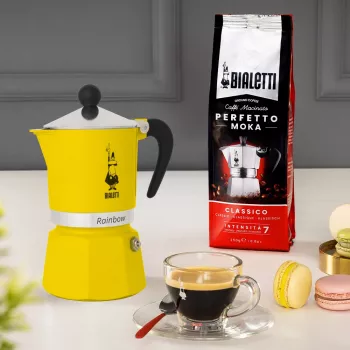 Moka pot Bialetti Rainbow Schwarz Gelb