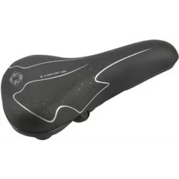 Fahrradsattel FISCHER Trekking 85652 mit Elastomerfederung, Schwarz/Weiß