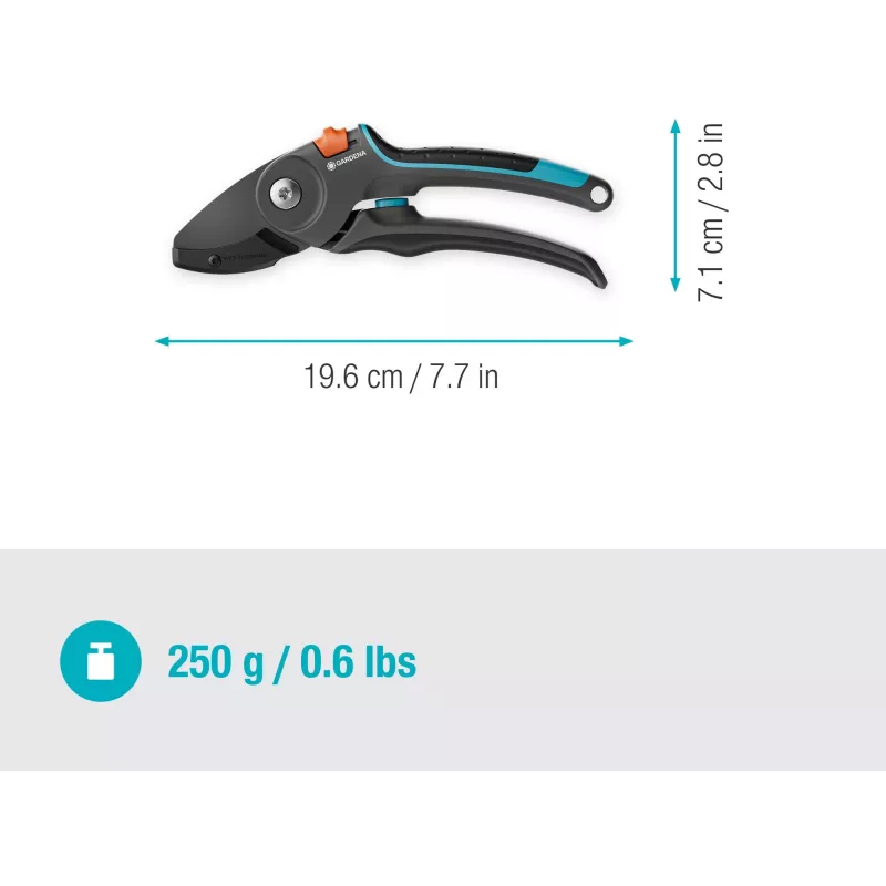 GARDENA Gartenschere PremiumCut Flex 12250-20 mit ergonomischem Griff und Leichtbauweise