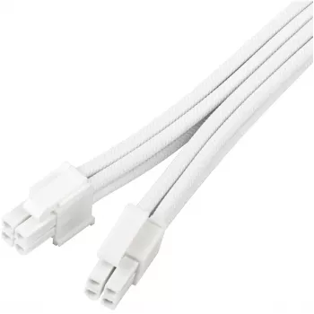 Netzteil-Verlängerungskabel SILVERSTONE EPS 12V 8‑pin (30 cm) weiß SST-PP07E-EPS8W-V2