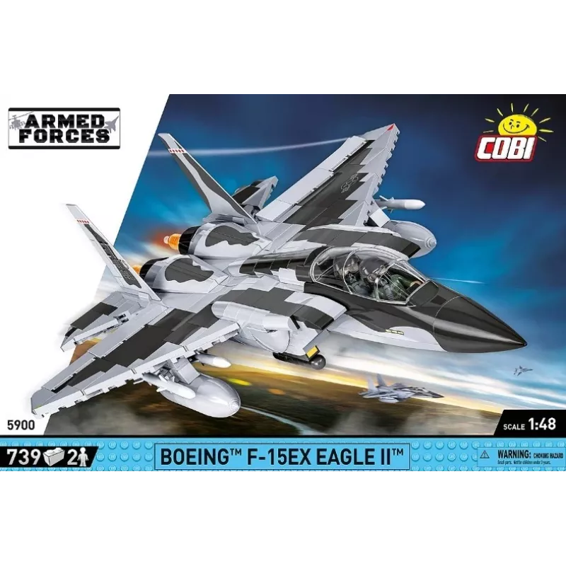 Cobi Bausteine Boeing F-15EX Eagle II Modellset COIB-5900, sammelbarer Maßstabs-Bausatz