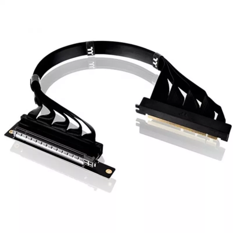 Thermaltake PCI-E 4.0 Dual-90-Grad-Riser-Kabel, 40 cm, Schwarz