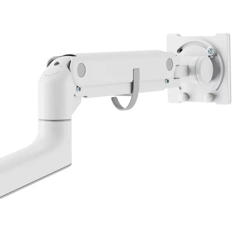 Monitorhalterung DIGITUS Single, Klemme, max. 57 Zoll, Tragfähigkeit 27 kg, VESA 75x75–100x100, weiß