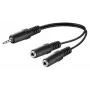 Microconnect AUDLL02 Audiokabel 0,2 m 3,5 mm 2 x 3,5 mm Schwarz