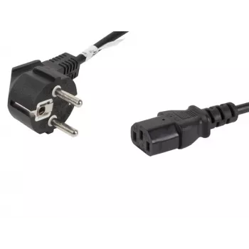 Lanberg CA-C13C-10CC-0018-BK Stromkabel Schwarz 1,8 m C13-Kupplung CEE7/7 (CA-C13C-10CC-0018-BK)