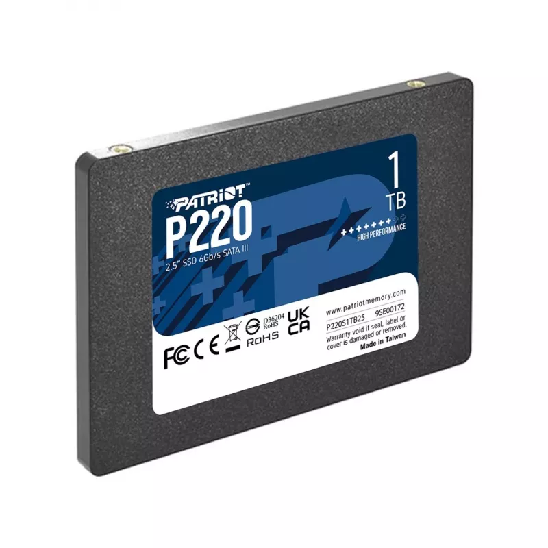2,5 Zoll SATA III SSD PATRIOT P220 1 TB — 550/500 MB/s, 50k IOPS, 7 mm