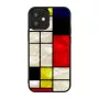 Schutzhülle iKins für Apple iPhone 12 mini – schwarzes Mondrian-Design